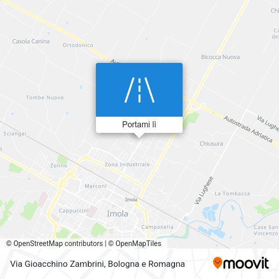 Mappa Via Gioacchino Zambrini