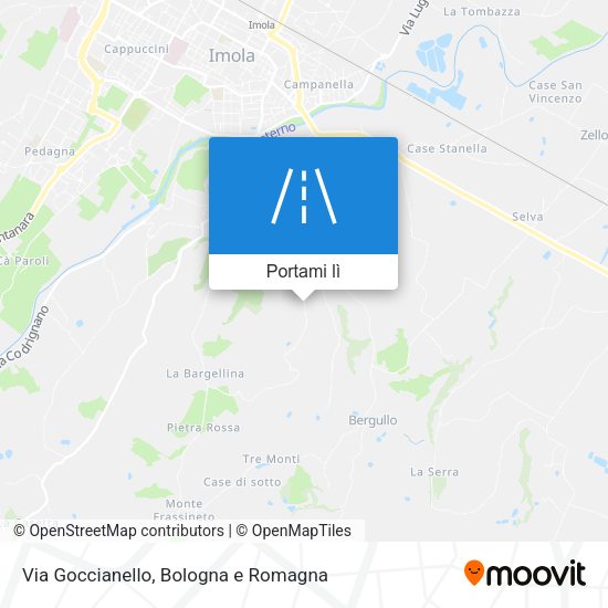 Mappa Via Goccianello