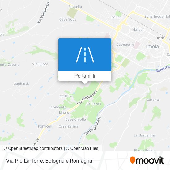 Mappa Via Pio La Torre