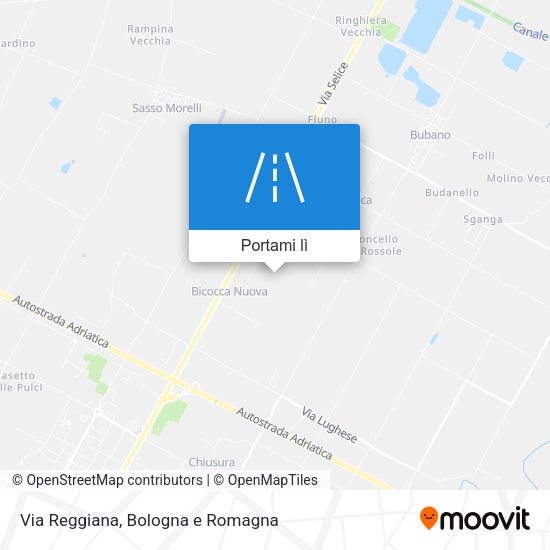 Mappa Via Reggiana