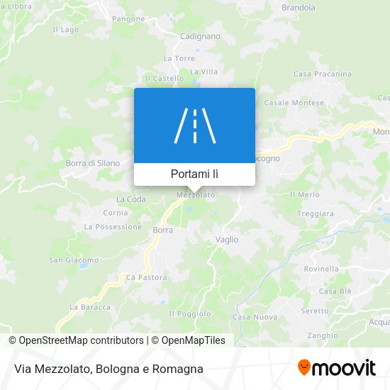 Mappa Via Mezzolato