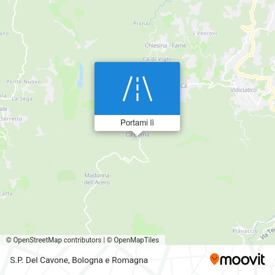 Mappa S.P. Del Cavone