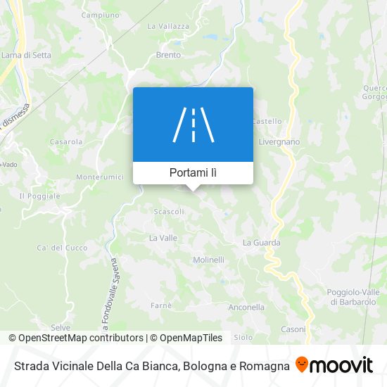 Mappa Strada Vicinale Della Ca Bianca