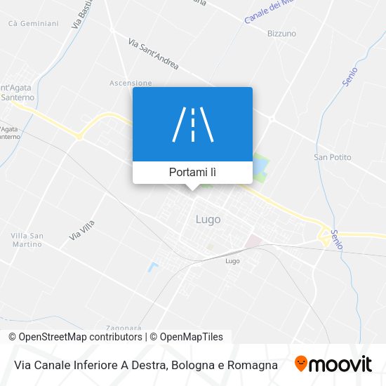 Mappa Via Canale Inferiore A Destra