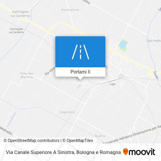 Mappa Via Canale Superiore A Sinistra