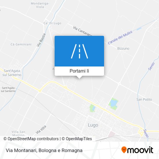 Mappa Via Montanari