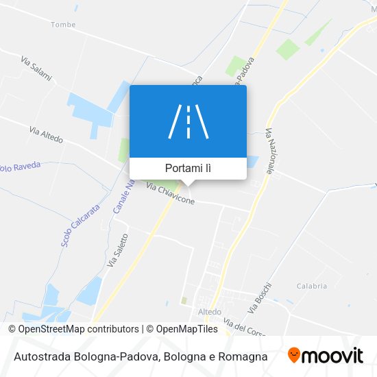 Mappa Autostrada Bologna-Padova
