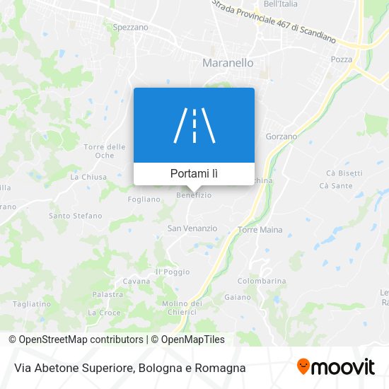 Mappa Via Abetone Superiore