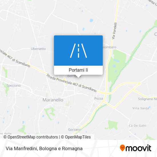 Mappa Via Manfredini