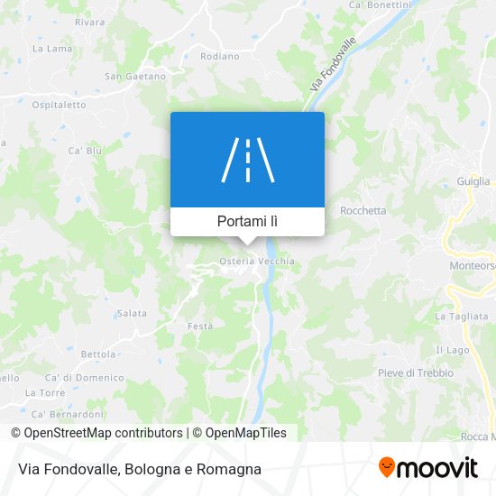 Mappa Via Fondovalle
