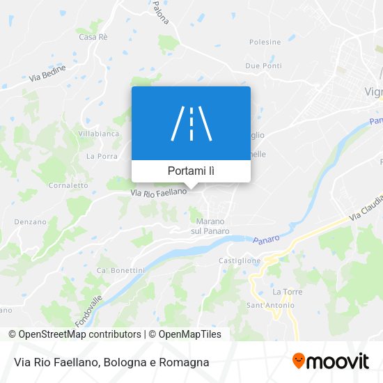 Mappa Via Rio Faellano