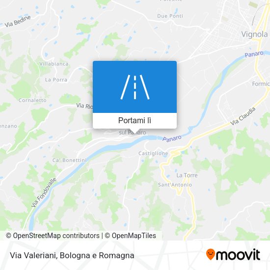 Mappa Via Valeriani
