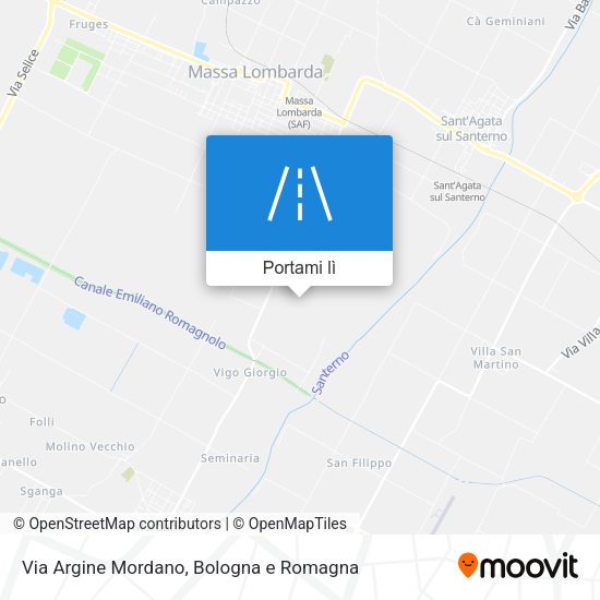 Mappa Via Argine Mordano