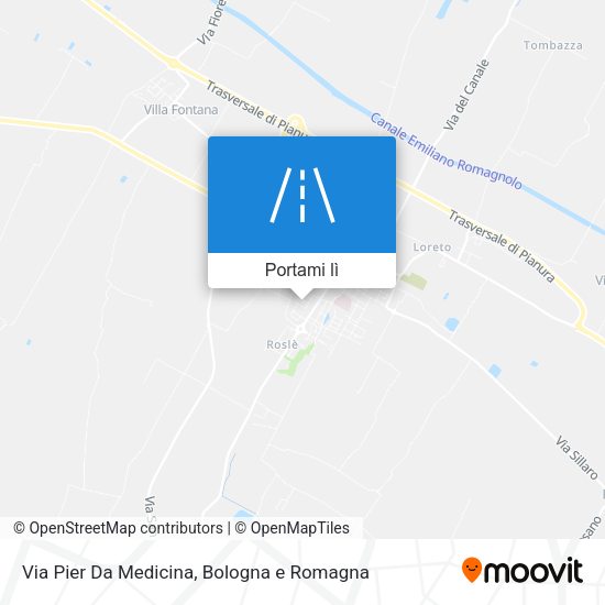 Mappa Via Pier Da Medicina