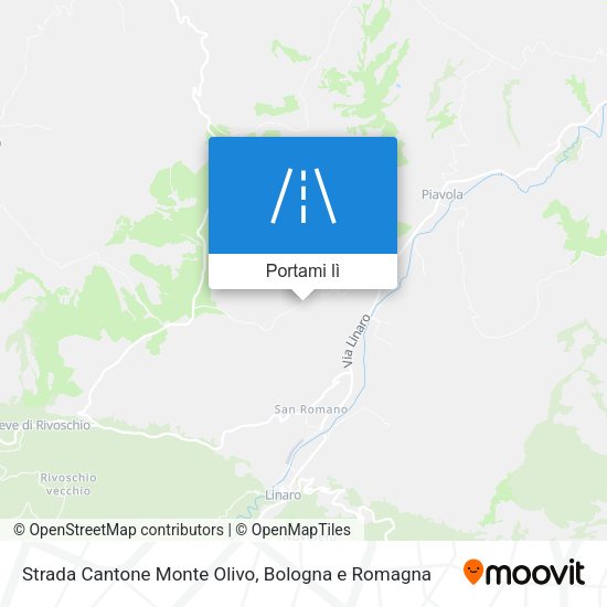 Mappa Strada Cantone Monte Olivo