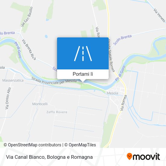 Mappa Via Canal Bianco