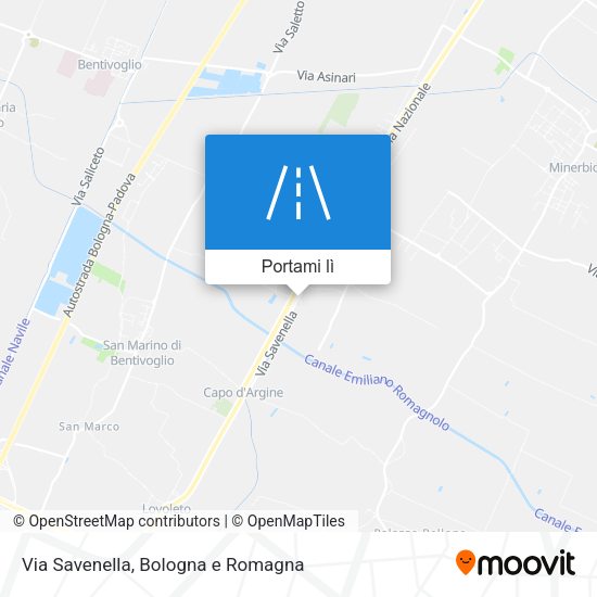 Mappa Via Savenella