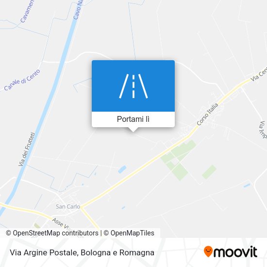 Mappa Via Argine Postale