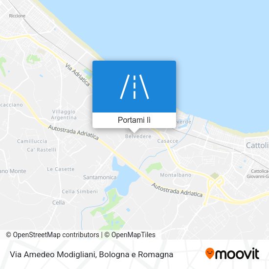 Mappa Via Amedeo Modigliani