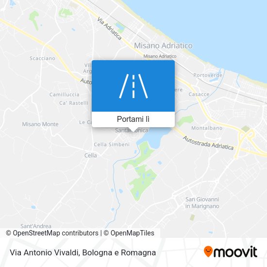Mappa Via Antonio Vivaldi