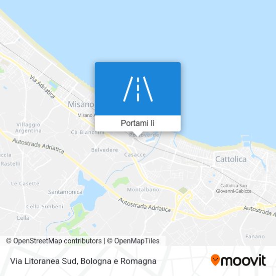 Mappa Via Litoranea Sud
