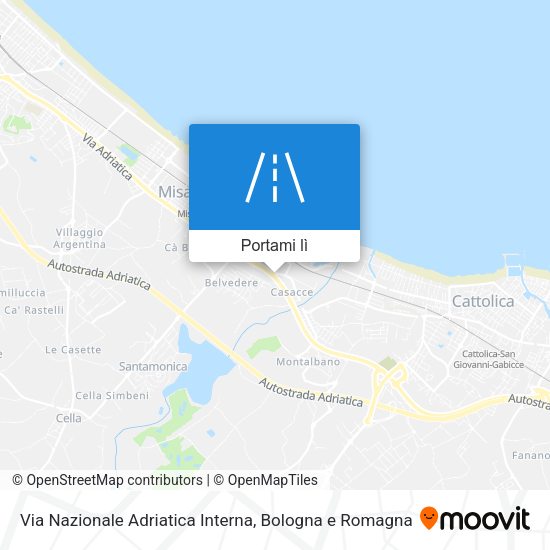 Mappa Via Nazionale Adriatica Interna
