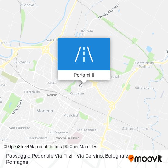 Mappa Passaggio Pedonale Via Filzi - Via Cervino