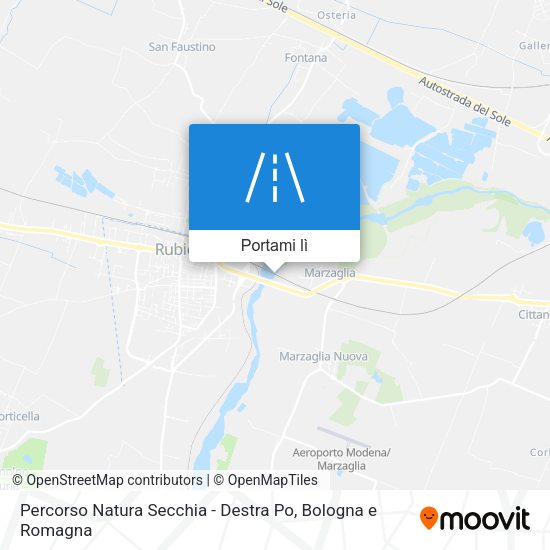 Mappa Percorso Natura Secchia - Destra Po