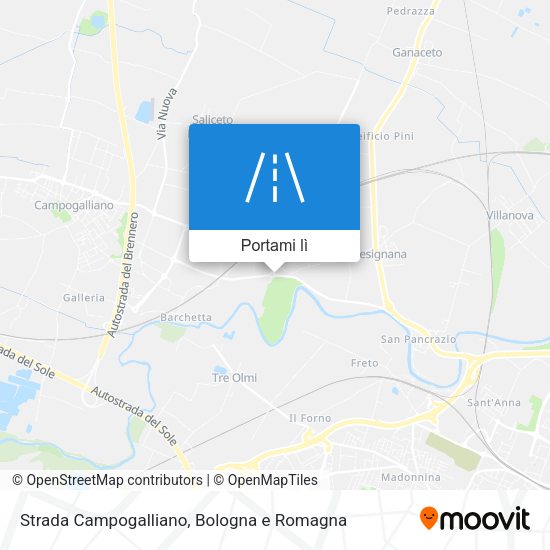 Mappa Strada Campogalliano