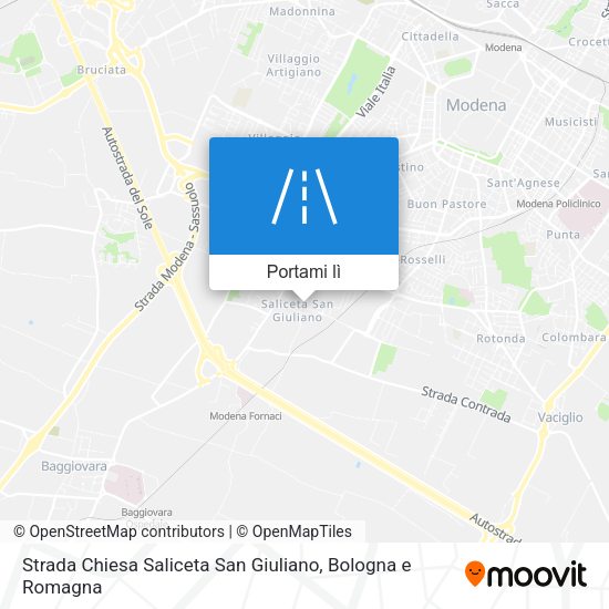 Mappa Strada Chiesa Saliceta San Giuliano