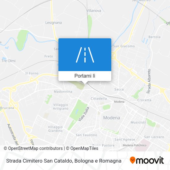 Mappa Strada Cimitero San Cataldo