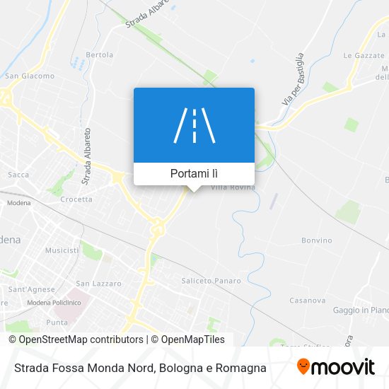 Mappa Strada Fossa Monda Nord