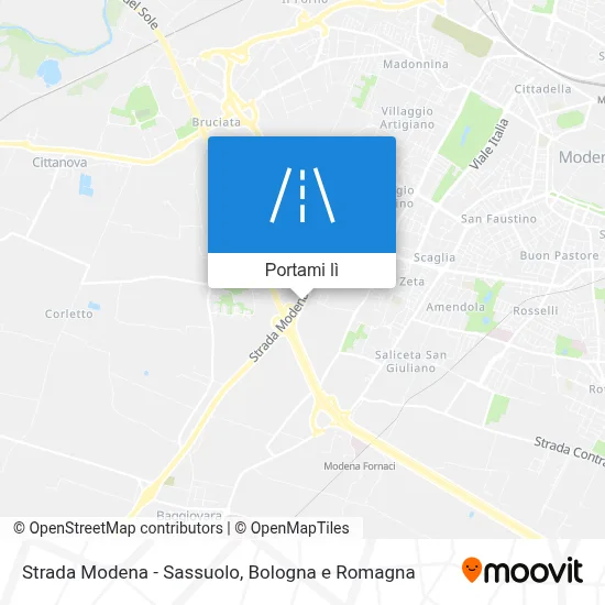 Mappa Strada Modena - Sassuolo