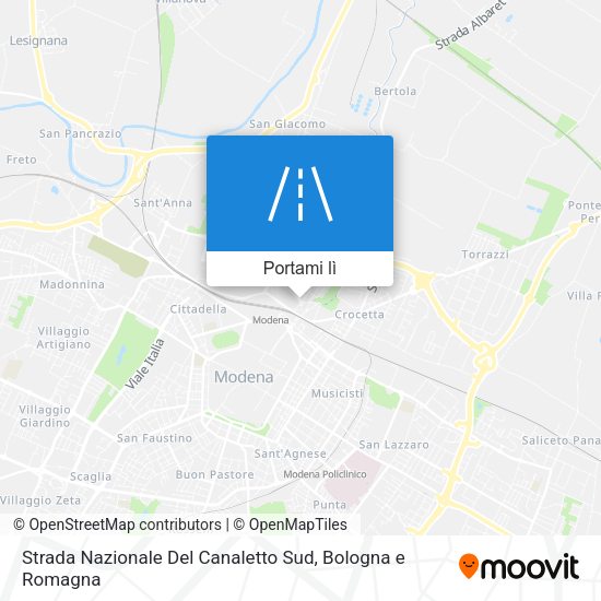 Mappa Strada Nazionale Del Canaletto Sud