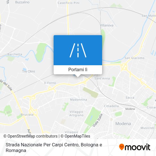 Mappa Strada Nazionale Per Carpi Centro