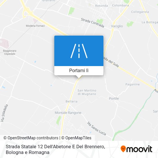 Mappa Strada Statale 12 Dell'Abetone E Del Brennero