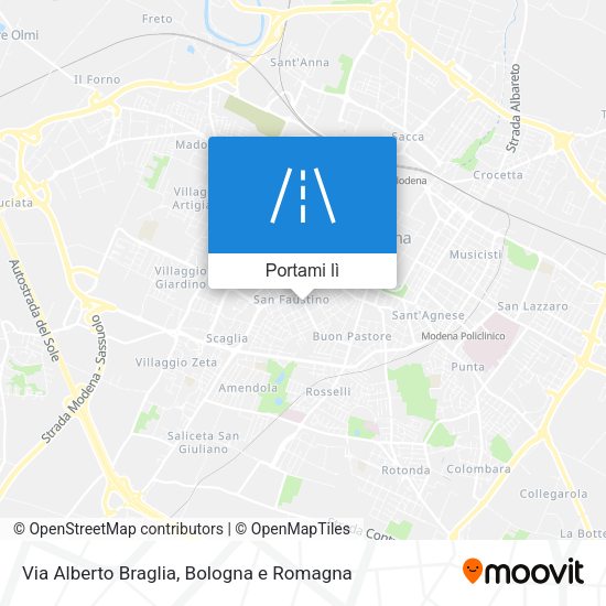 Mappa Via Alberto Braglia