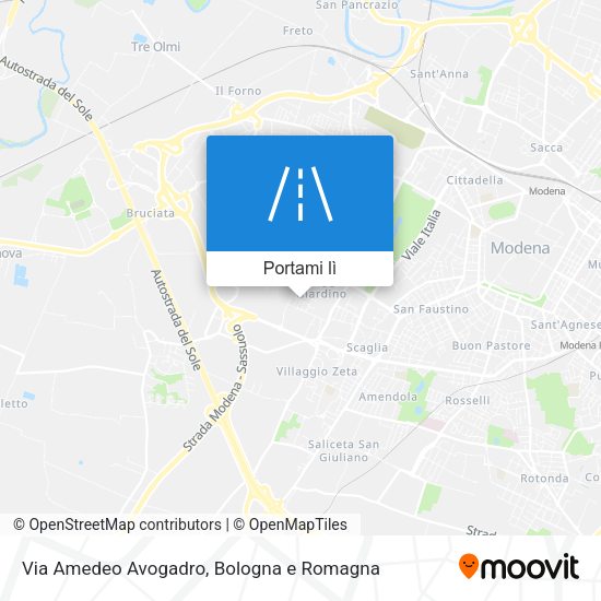 Mappa Via Amedeo Avogadro
