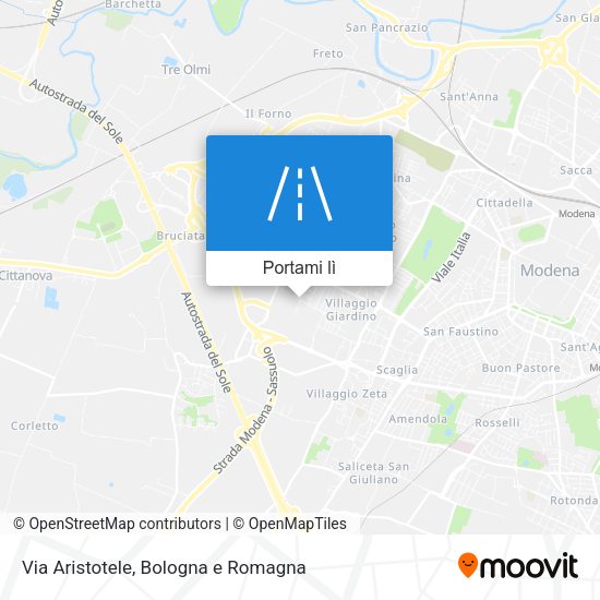 Mappa Via Aristotele