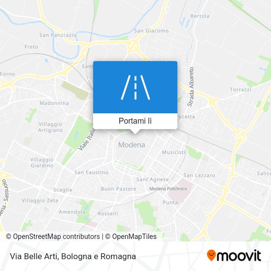 Mappa Via Belle Arti