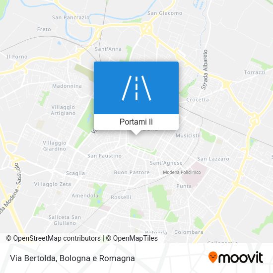 Mappa Via Bertolda