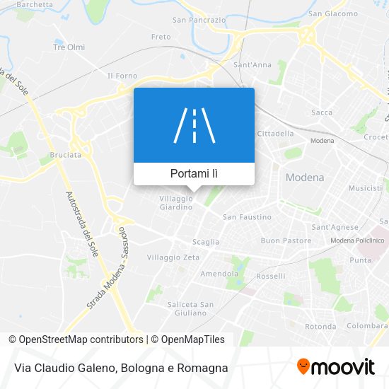 Mappa Via Claudio Galeno