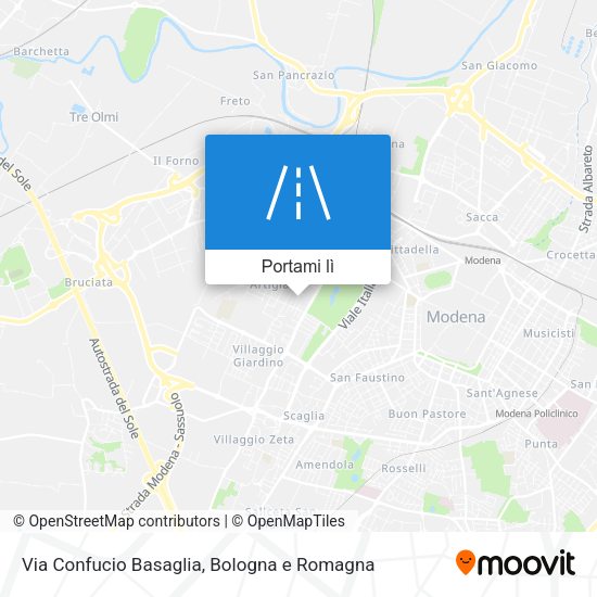 Mappa Via Confucio Basaglia