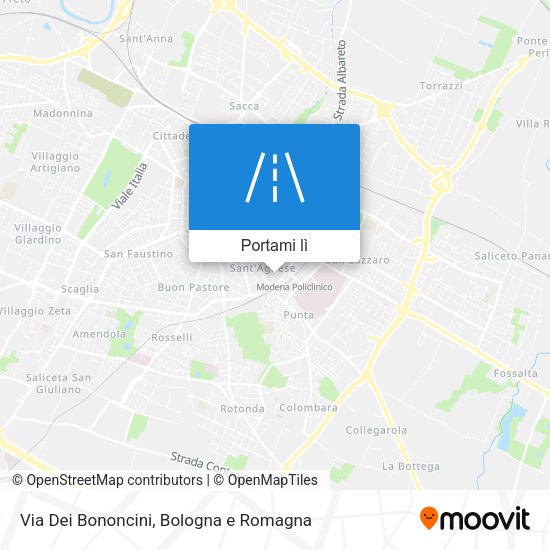 Mappa Via Dei Bononcini