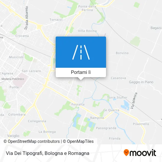 Mappa Via Dei Tipografi