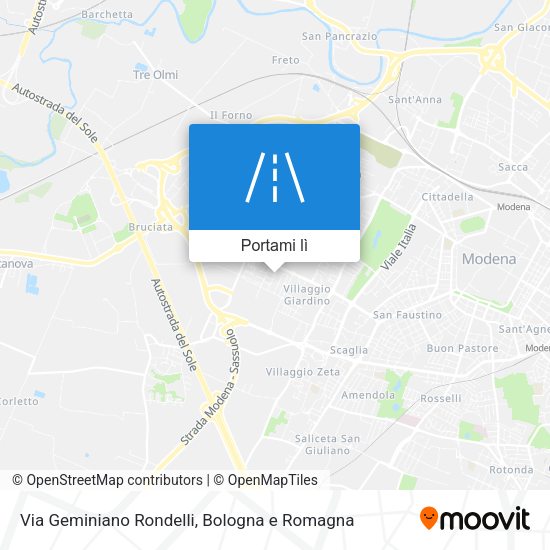 Mappa Via Geminiano Rondelli