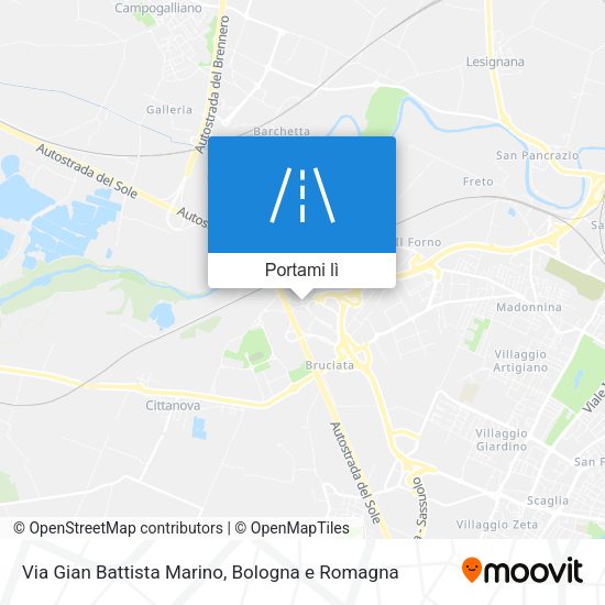 Mappa Via Gian Battista Marino