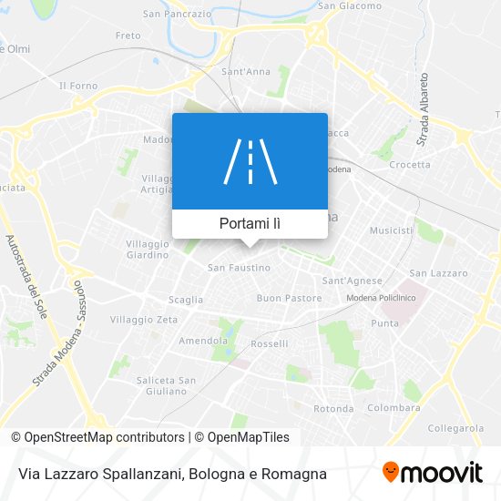 Mappa Via Lazzaro Spallanzani