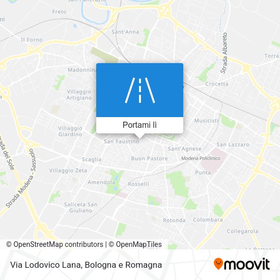 Mappa Via Lodovico Lana