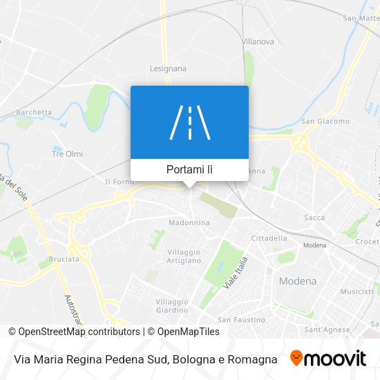 Mappa Via Maria Regina Pedena Sud
